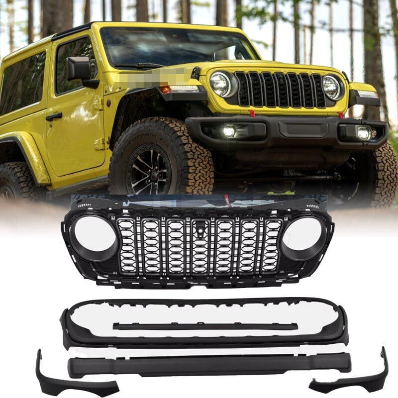 for Jeep for Wrangler JL 2018-2023 upgrade to 2024 JL Front Grill Bumper Grille