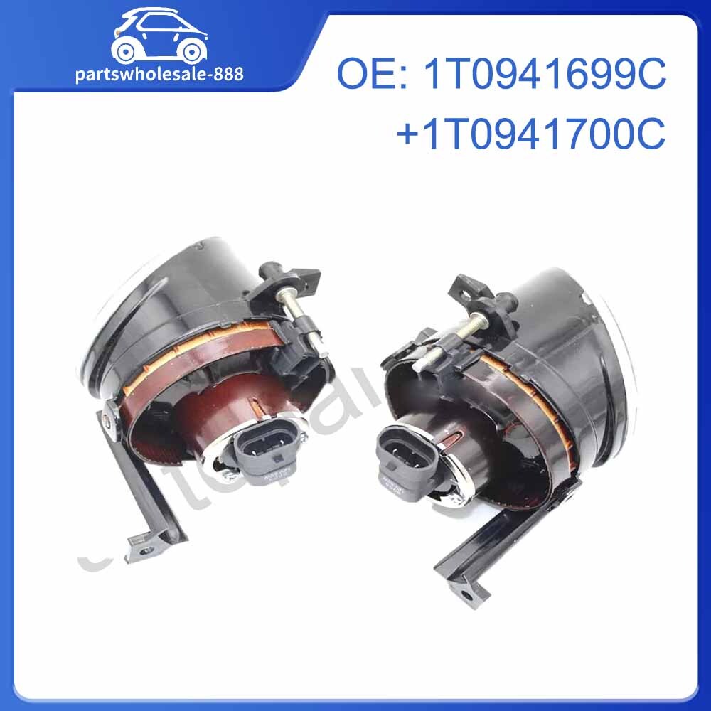 Pair Fog Lamp Light With Bulbs for VW for Tiguan 2007 2008 2009 2010 2011