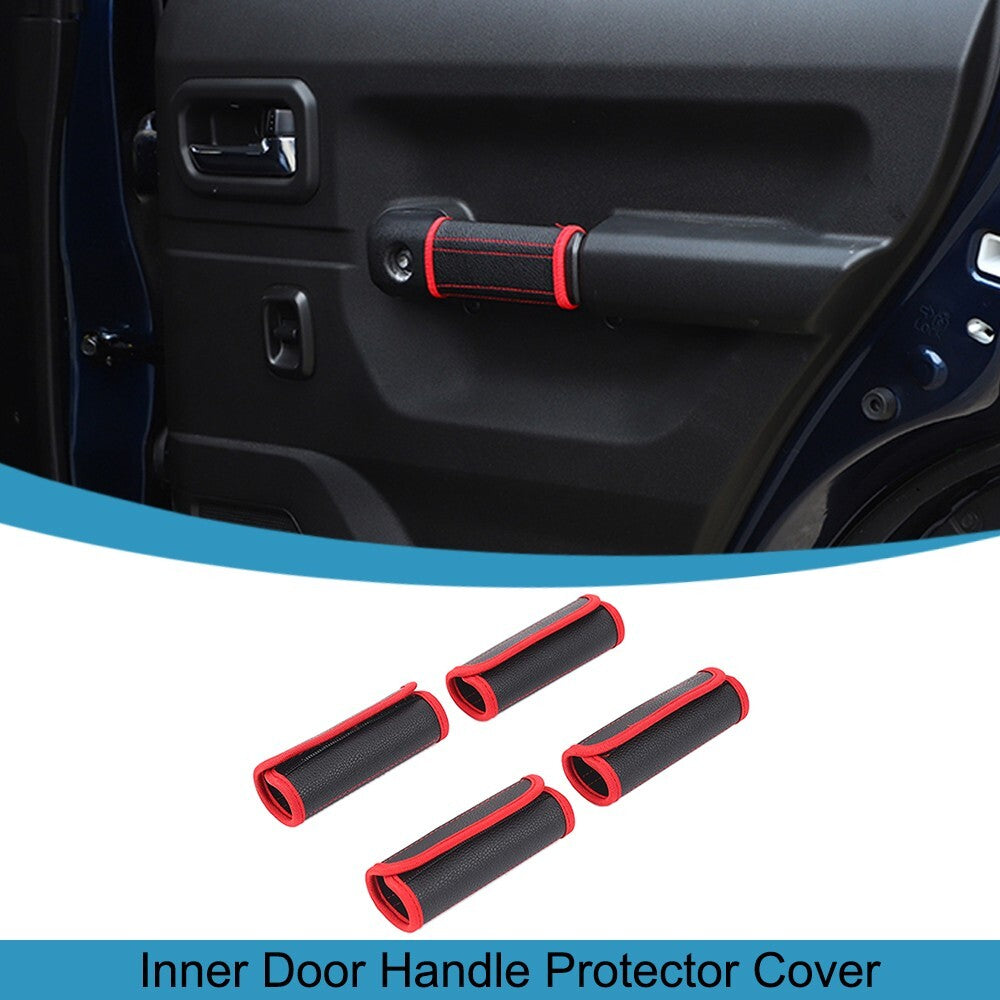 Leather Inner Door Handle Protector Cover for Suzuki for Jimny 2019-2024 4-Door