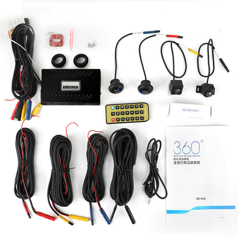 1080P Car DVR 360 Surround View System Driving Bird View Panorama System 4Camera