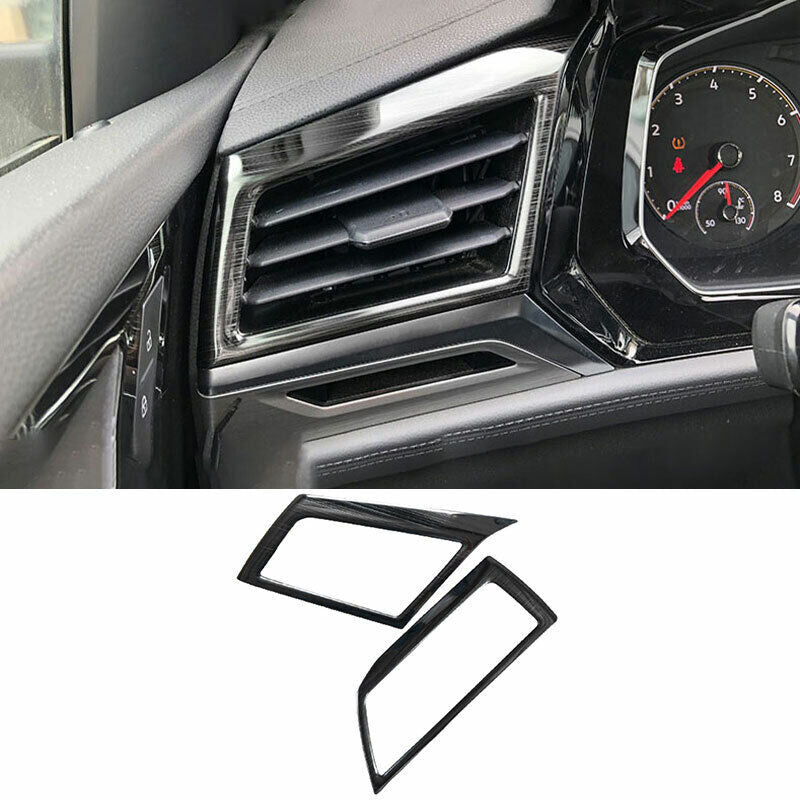 for Volkswagen for Jetta Mk7 2019-2022 Steel Black Console L&R Air Outlet Vent Trim
