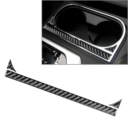 3¢ª Cup Holder Panel Inner Cover Trim f¨¹r for Toyota Tundra 2014-21 LHD Kohlefaser