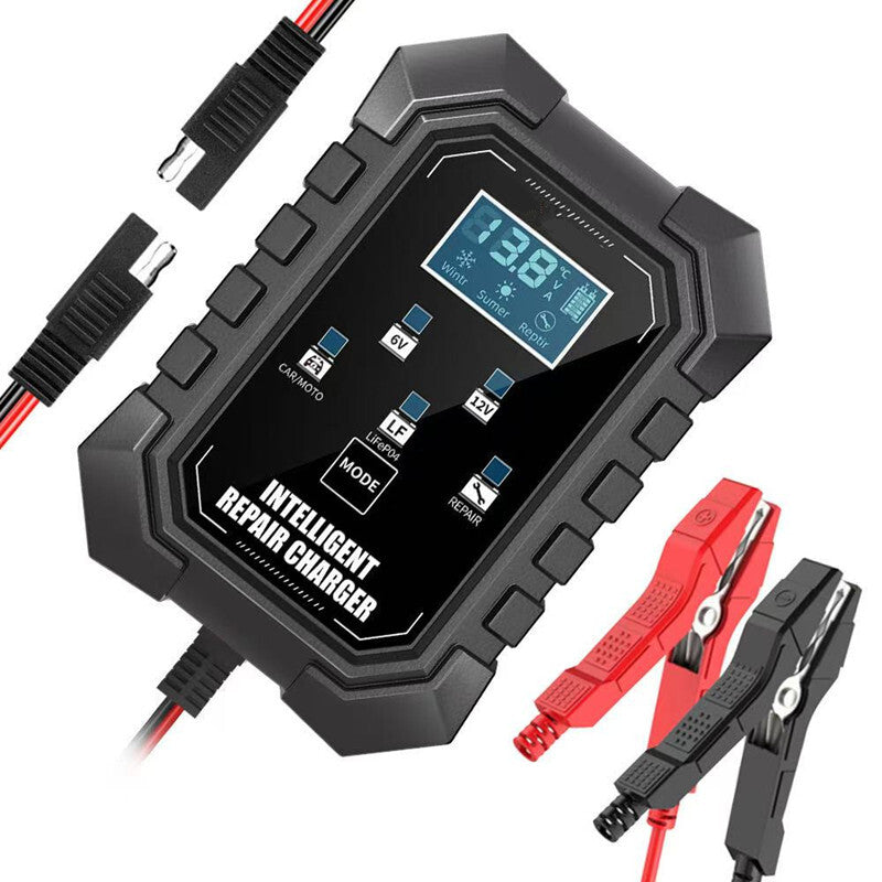 Car Battery Charger 6A 12V Charging Device Lead-acid Battery for Smart Repair LCD