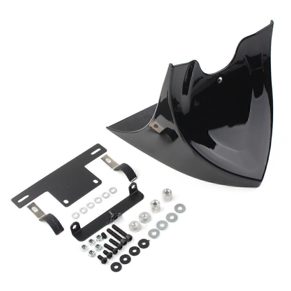 for Harley Touring Dyna Gloss Black Chin Fairing Spoiler Mudguard