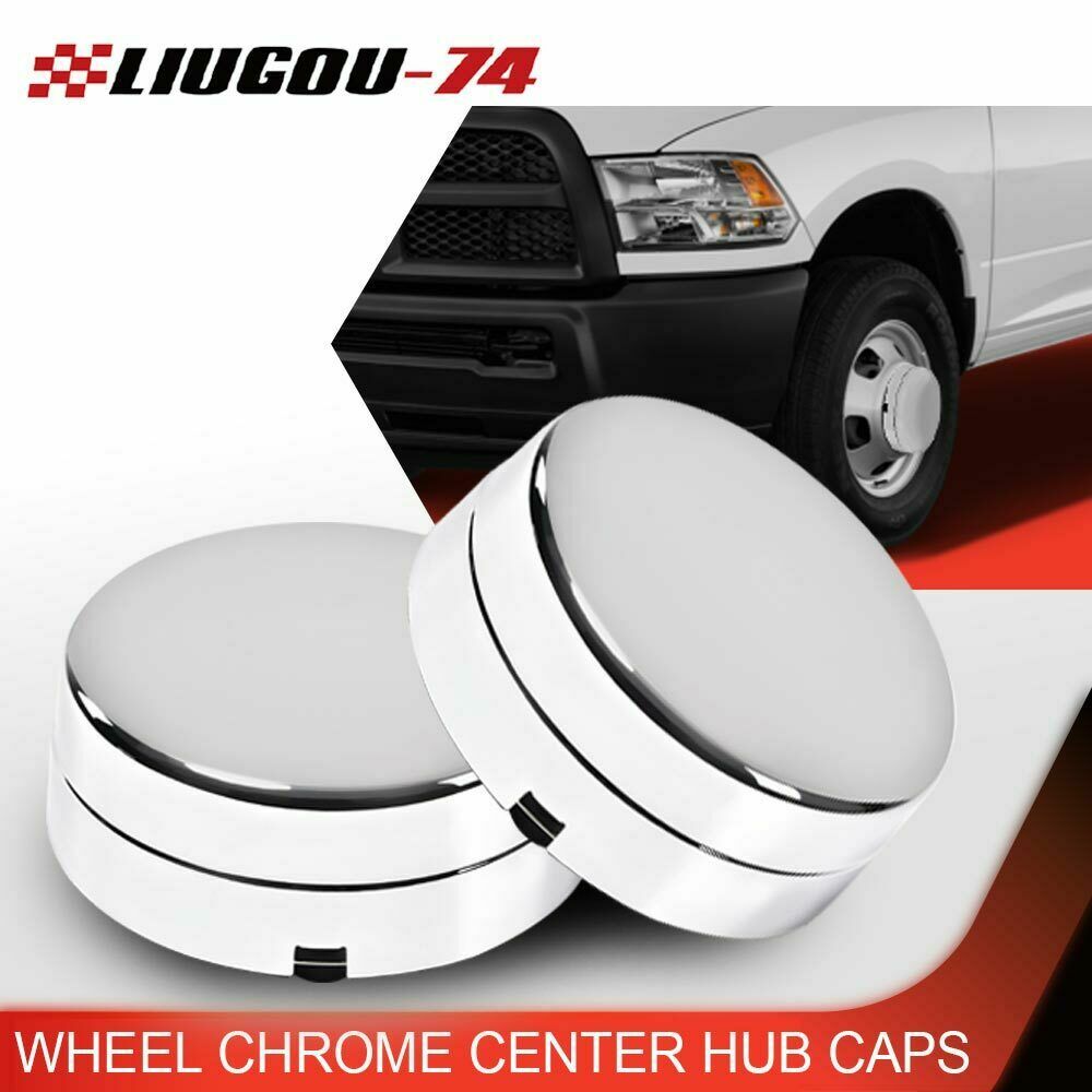 2-piece rear wheel chrome center hubcaps for 03-17 for Dodge for RAM 3500 1-TON dual U