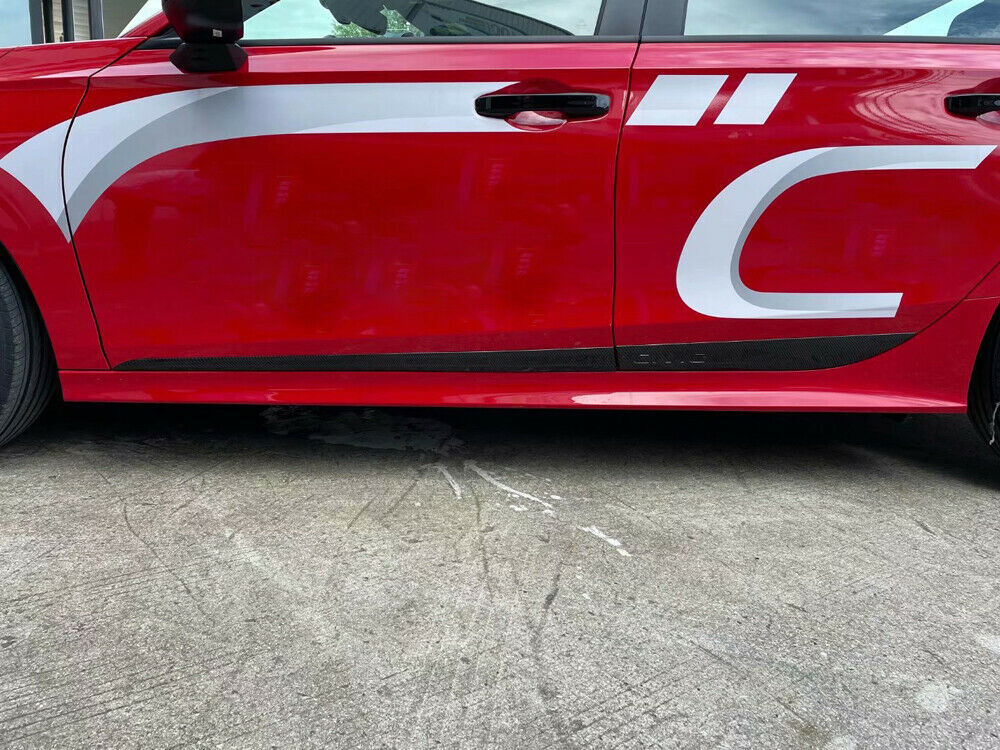 Carbon Fiber Car Door Side Body Mouldings Cover Trim for Honda for Civic 2022-2023