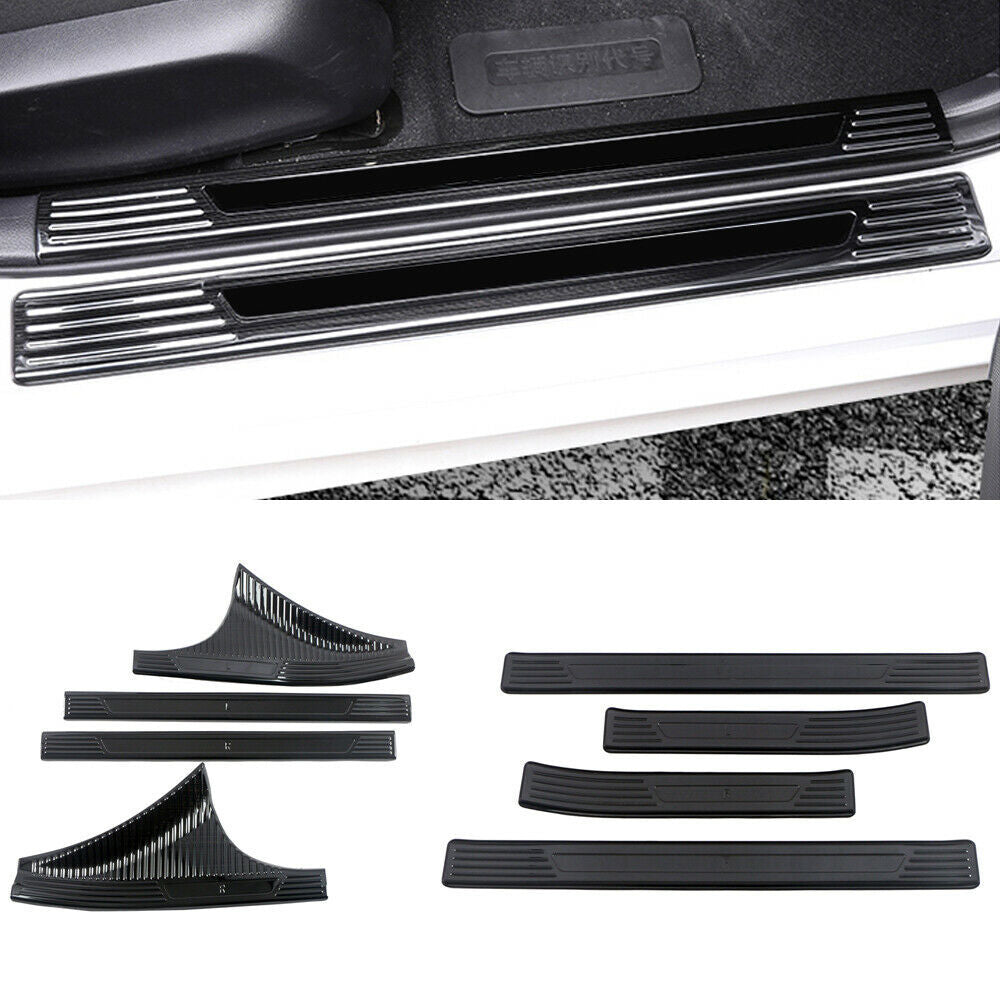 for Honda for Civic 2022-2023 Black Car Door Sill Cover Scuff Plate Protectors trim