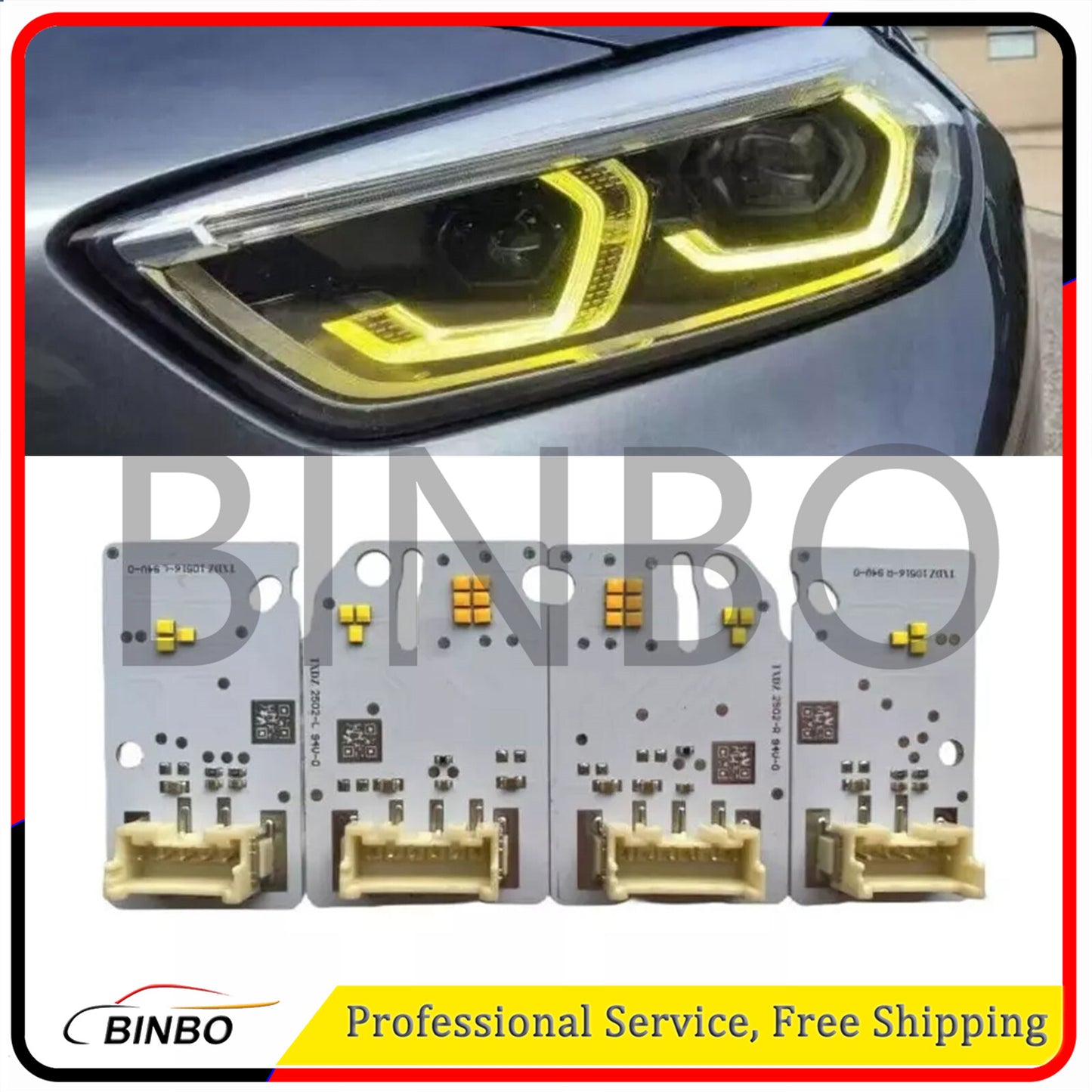 Yellow Angel Eye DRL LED Boards for BMW F44 Gran Coupe 228iX M235iX 2020-2024