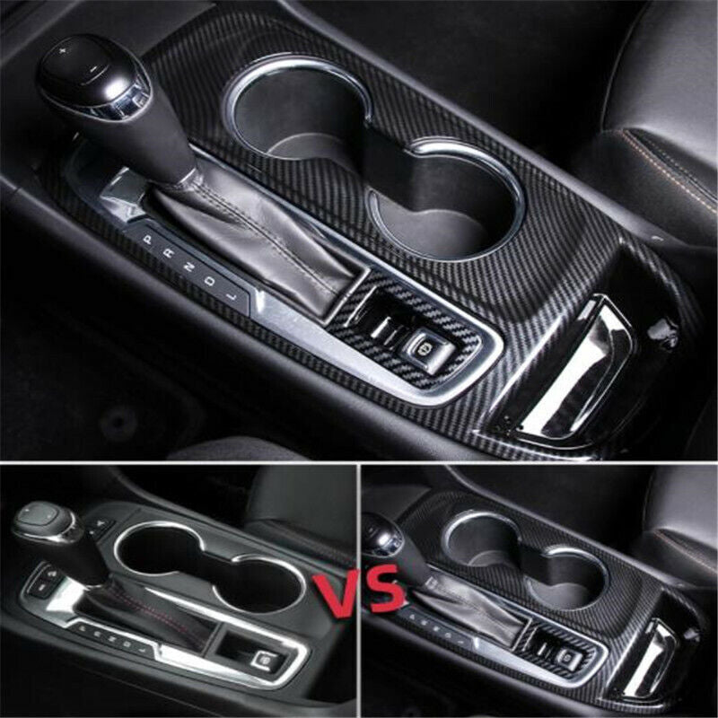 Carbon Fiber Gear Shift Box Panel Cover Trim Fit for Chevrolet Equinox 2017-2021