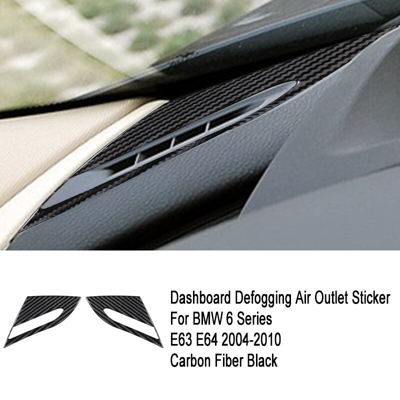 Carbon fiber dashboard air socket cover for BMW 6 Series E63 E64 04-10