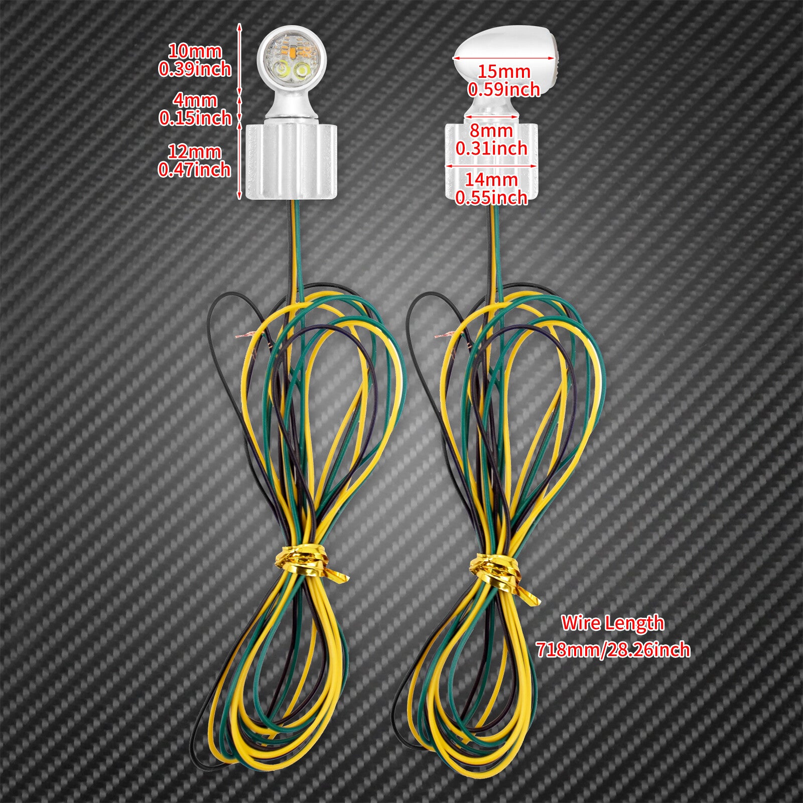 2X Universal for Mini LED Turn Signal Running Indicator Blinker Lights Fit For FLH
