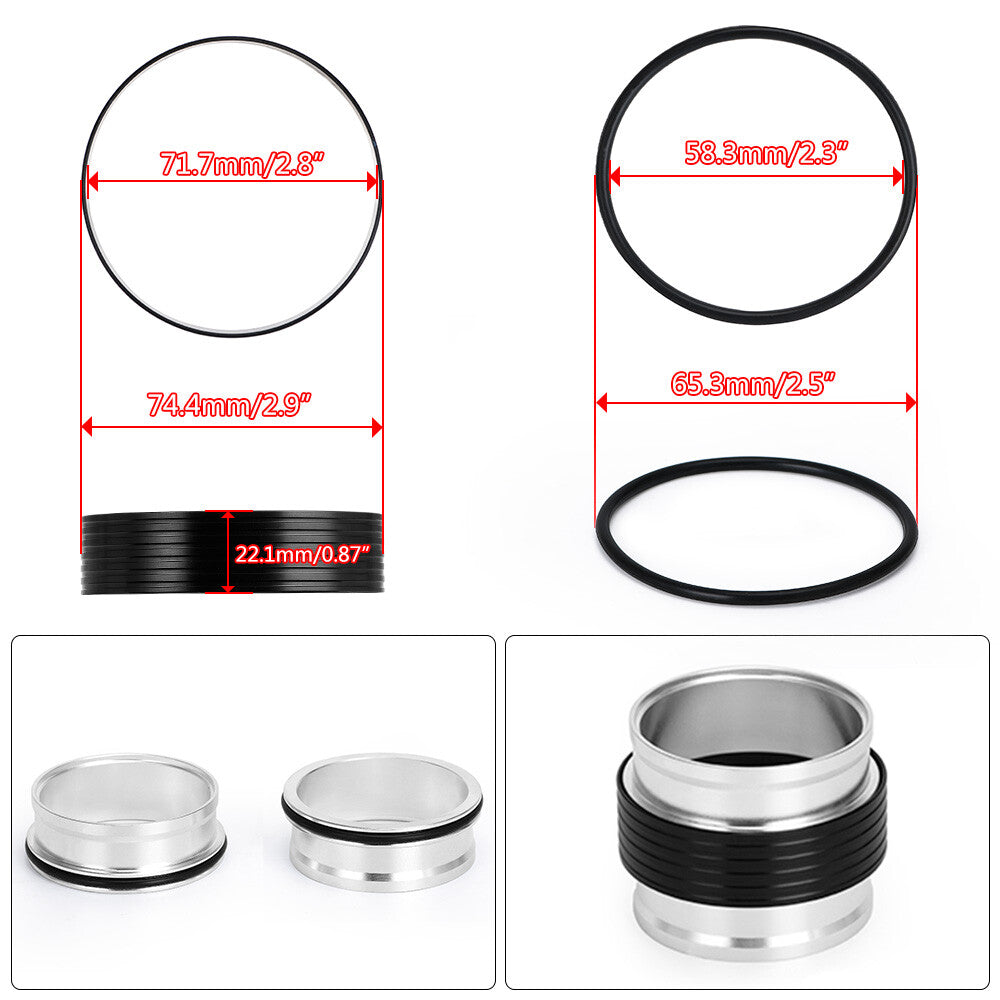 2.5 63mm Alu HD Clamp Intake V-band Clamp for Intercooler Pipes Quick Release