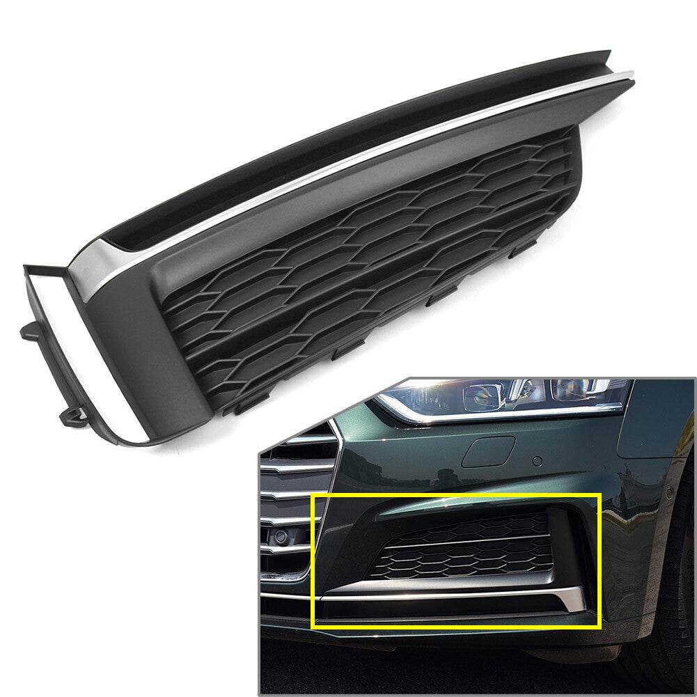 Left Front Bumper Fog Light Lamp Grill Bezel Cover for Audi for A5 S5 2017-20