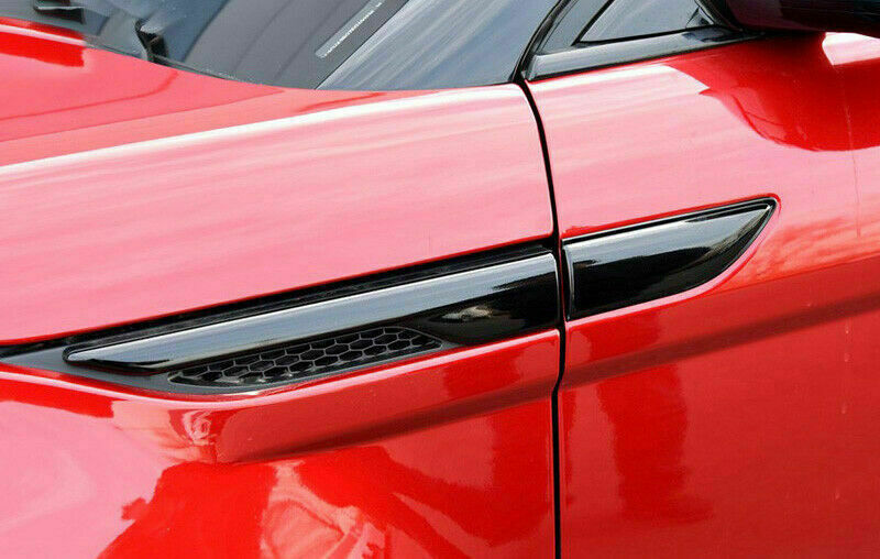 4Pcs Gloss Black Air Flow Vent Side Fender Trim for Range Rover Evoque 2012-2019