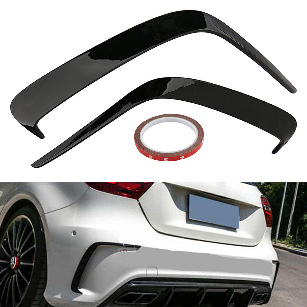 Rear bumper splitter boiler for Mercedes W176 A200 A250 A45 2013-2016 Black