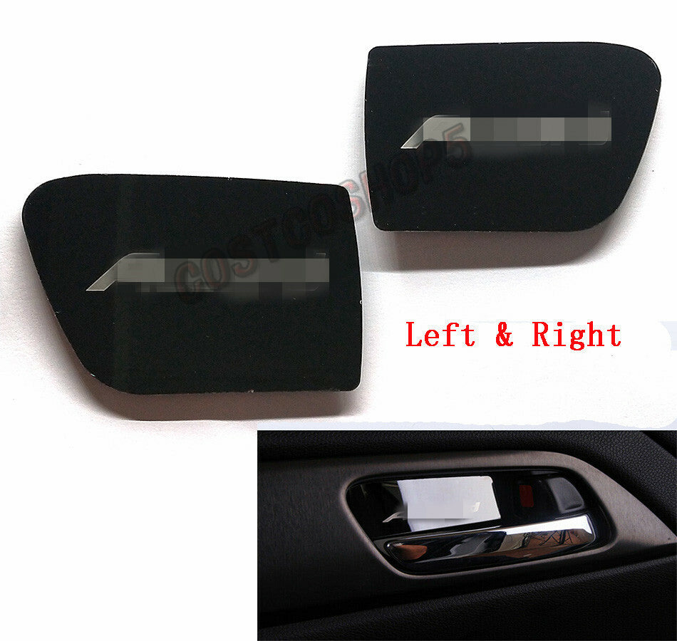 Set of 4 Black Titanium Steel Inner Door Bowl Cover Trim for Honda Accord 14-17