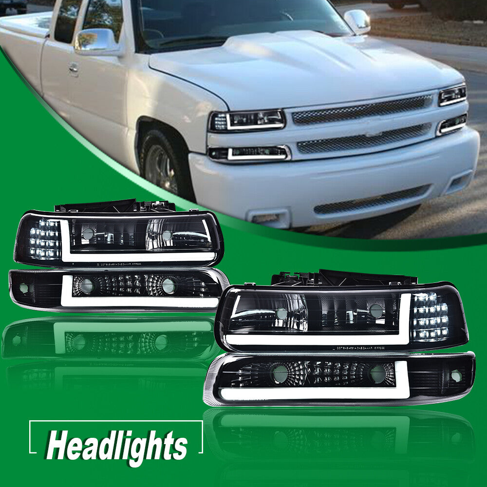 Smoke Led DRL White Year Rich Mold 99-02 Black Fossilado 00-06 Tahoe
