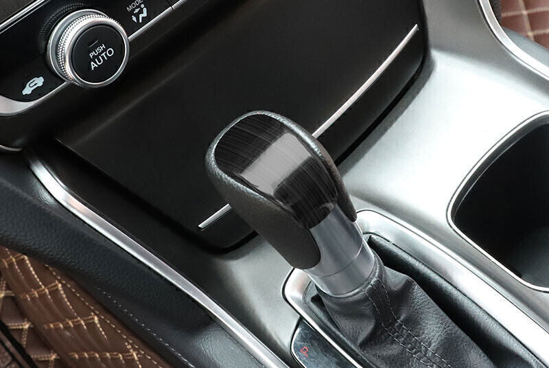 for Honda Accord 2018-22 Black Steel Inner Gear Shift Knob Cover Head Trim 1PCS