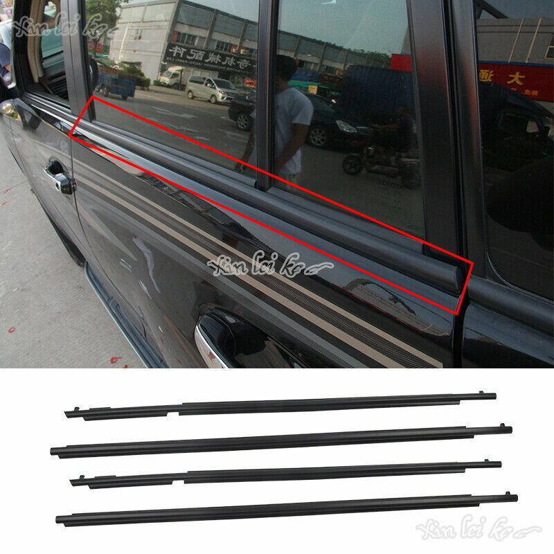 Car Quarter  Door Belt Moulding Black Set for Toyota Prado FJ/LC150 2010-2021