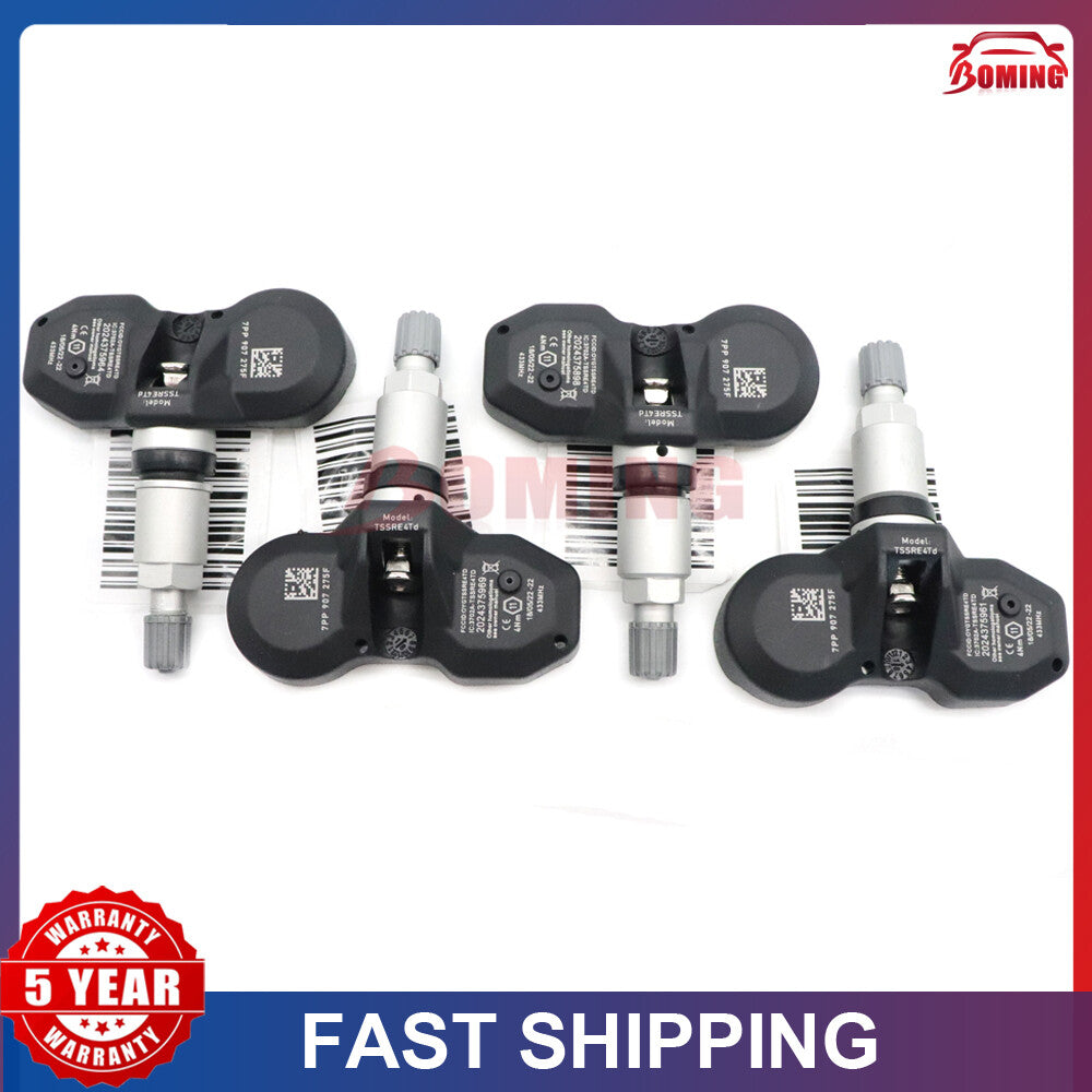 4PCS Tire Pressure Sensor TPMS for Audi for A4 for A6 for A8 Q7 R8 for VW 433MHZ 7PP907275F