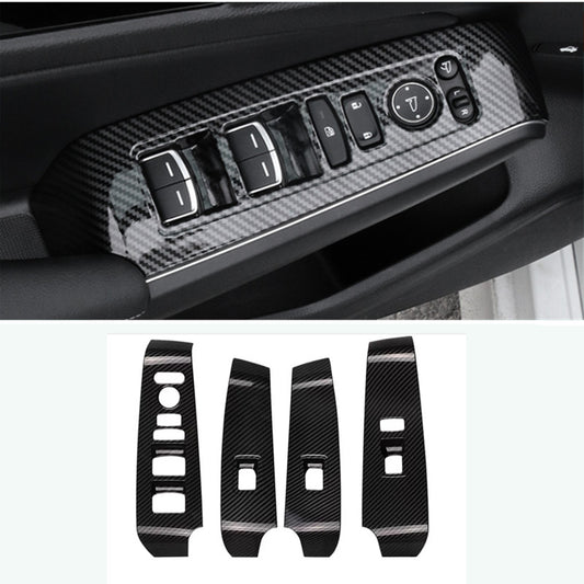 Carbon fiber interior window switch panel cover trim for Honda for Civic 2023