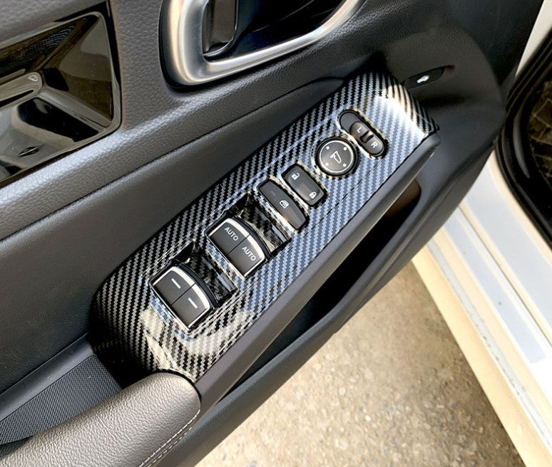 Carbon Fiber Interior Window Switch Panel Cover Trim for Honda Civic11th 2021+