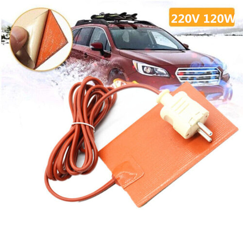 220vCar Engine Oil Pan Sump Tank Heater Electric Heating Pad Winter Tool EU Plug