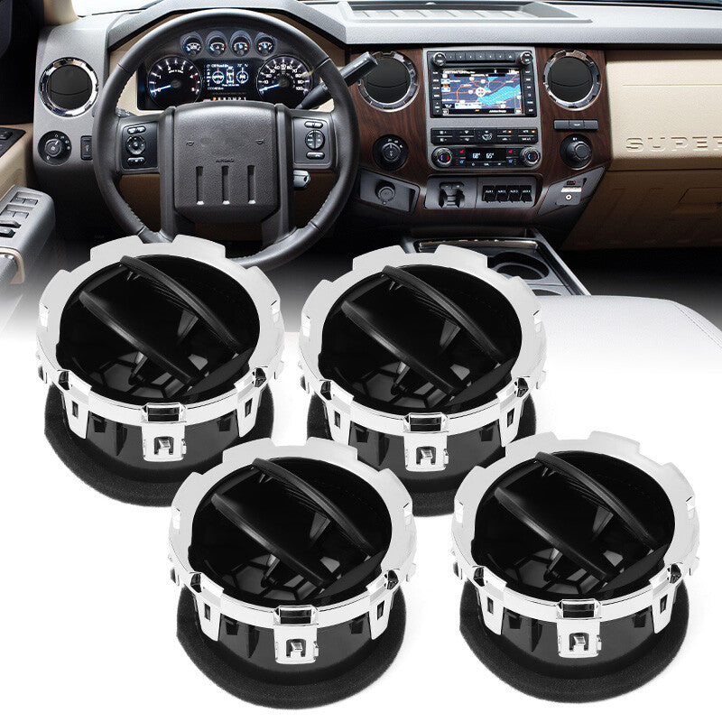 4X Chrome AC Heater Air Vent for Ford F250 F350 F450 F550 Super Duty 8C3Z19893BA