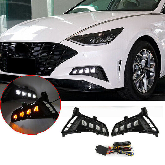Assembly Car LED Daytime Running light DRL Fog Lamp for Hyundai Sonata 2020-2023