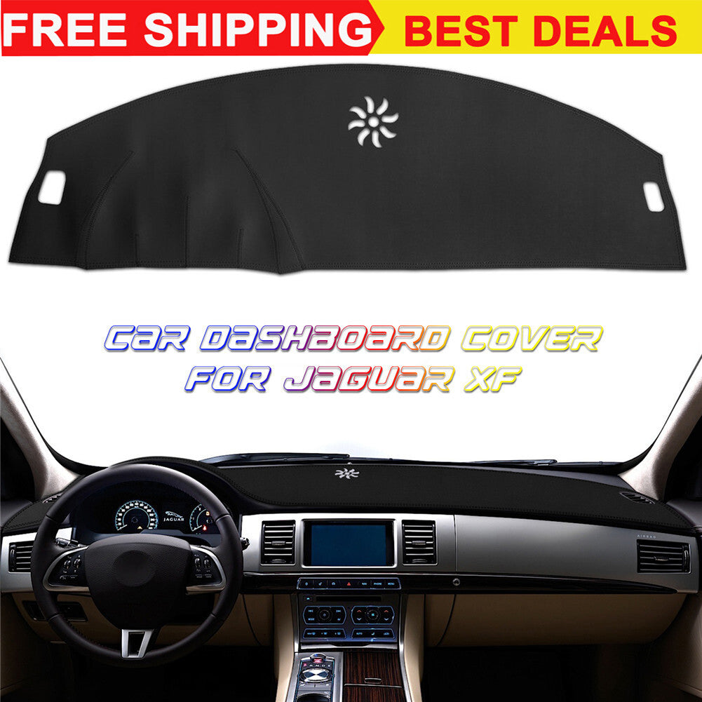 for Jaguar XF 2008-2015 Dashmat Console Leather Dashboard Dash Mat Cover Pad