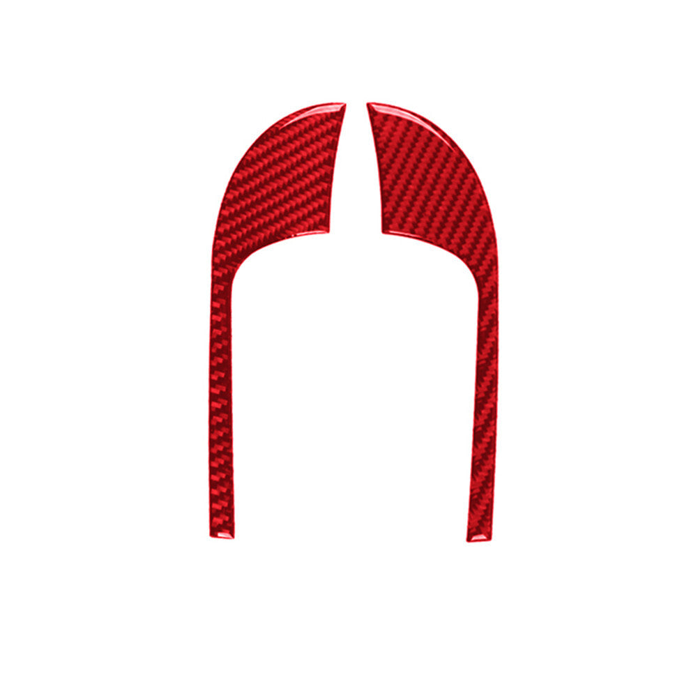 2Pcs Red Rear Door Handle Carbon Fiber Cover Trim Sticker for ACURA TL 2009-2014