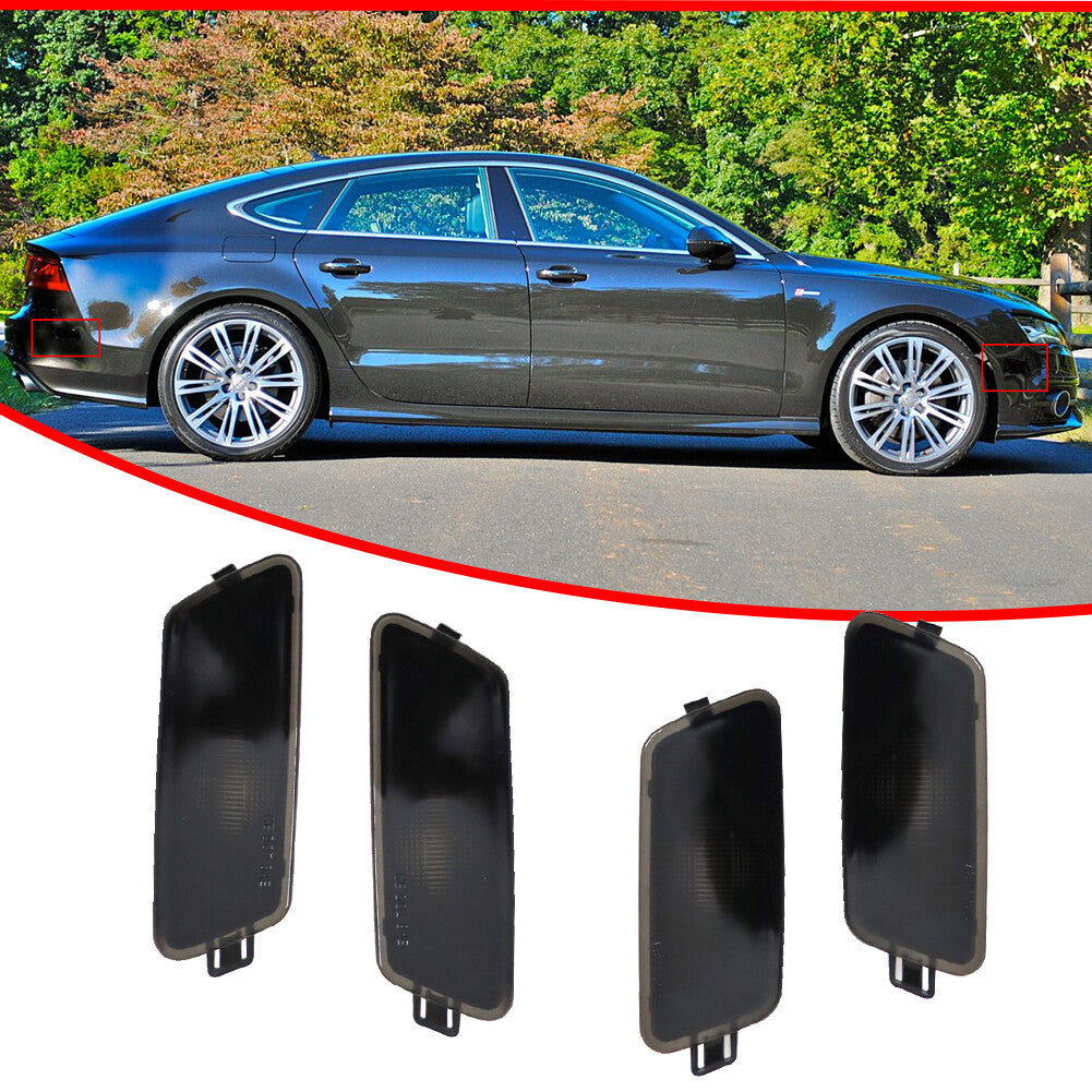Smoked front and rear side marker light covers for 2012-2017 for Audi A7 S7 RS7 Quattro