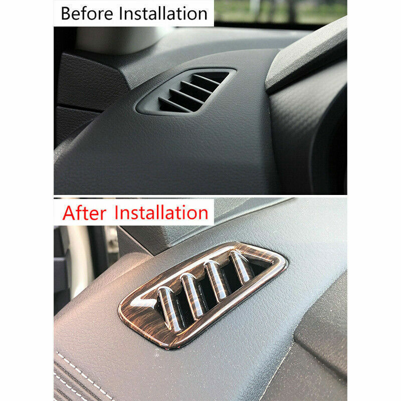 for Nissan Sentra 2020-2022 ABS Wood Grain Upper Dashboard Air Outlet Cover Trim