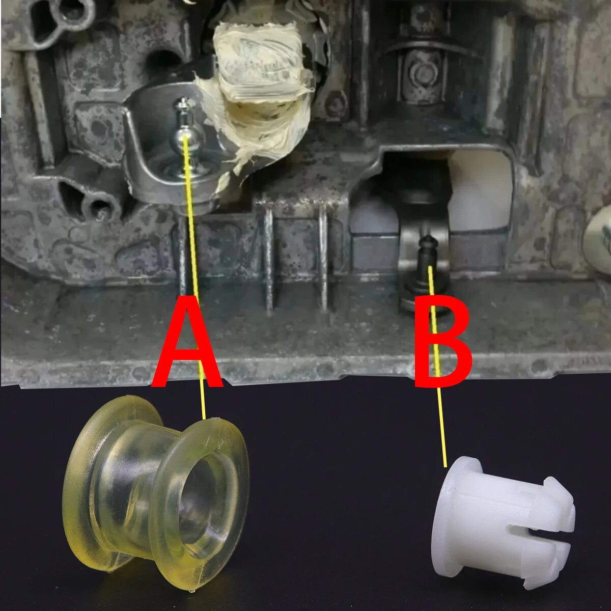 Manual Gear Shift Lever Cable Bushing End Linkage Sleeve Repair Kit for VW for Golf