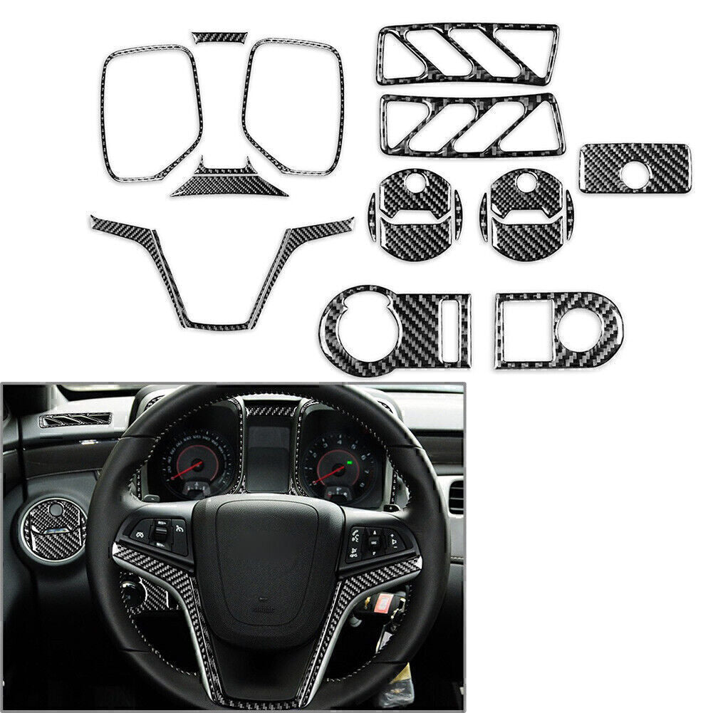 21 Pcs Carbon Fiber Interior Decoration Cover Trim for Chevrolet Camaro 2010-15