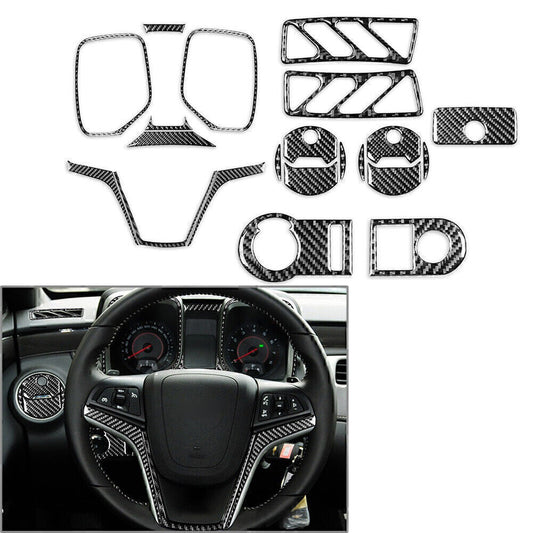 21 Pcs Carbon Fiber Interior Decoration Cover Trim for Chevrolet Camaro 2010-15