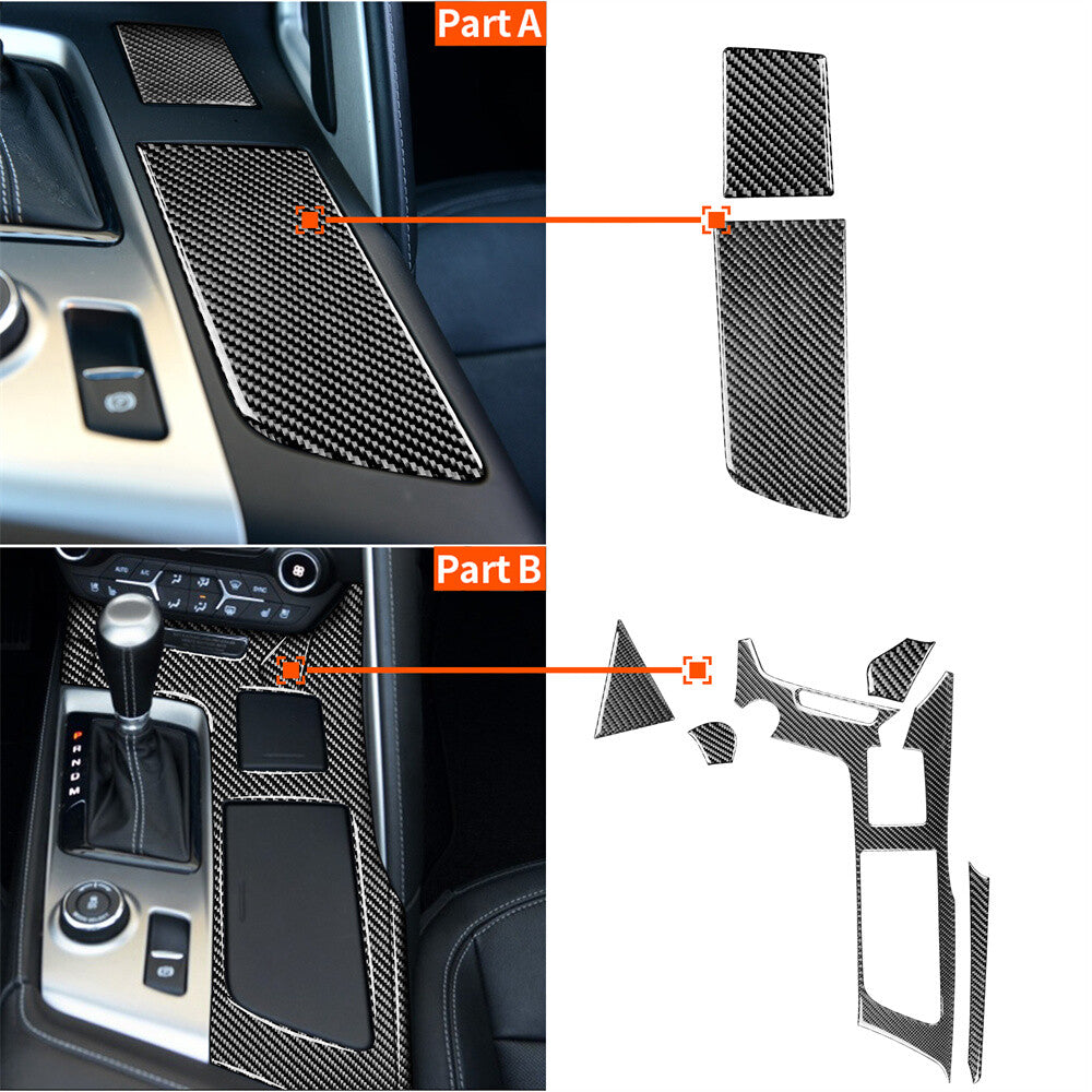 7¡ÁCarbon Fiber Gear Shift Cup Holder Panel Cover for Chevrolet for Corvette C7 14-19