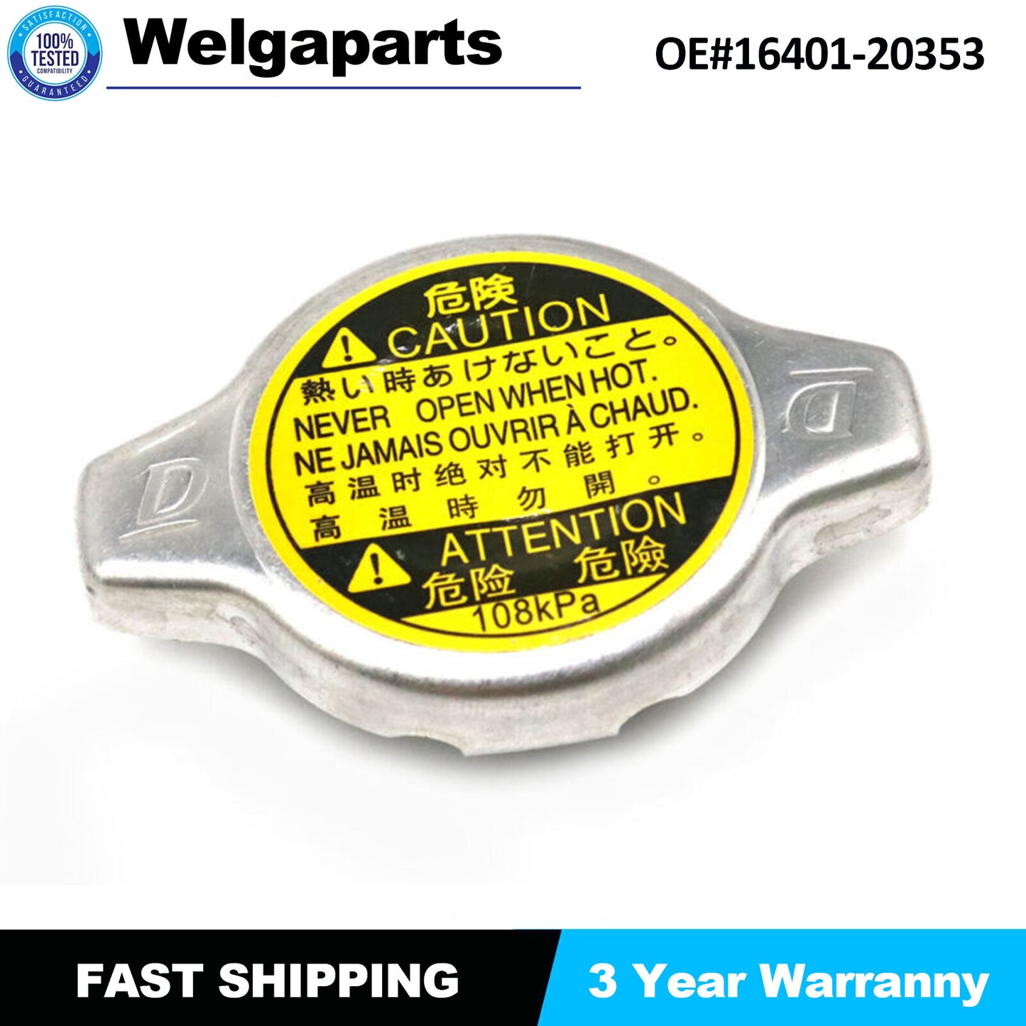 Radiator Cap 108KPa1640120353 For Toyata 4Runner for Camry Celica for Corolla Matrix