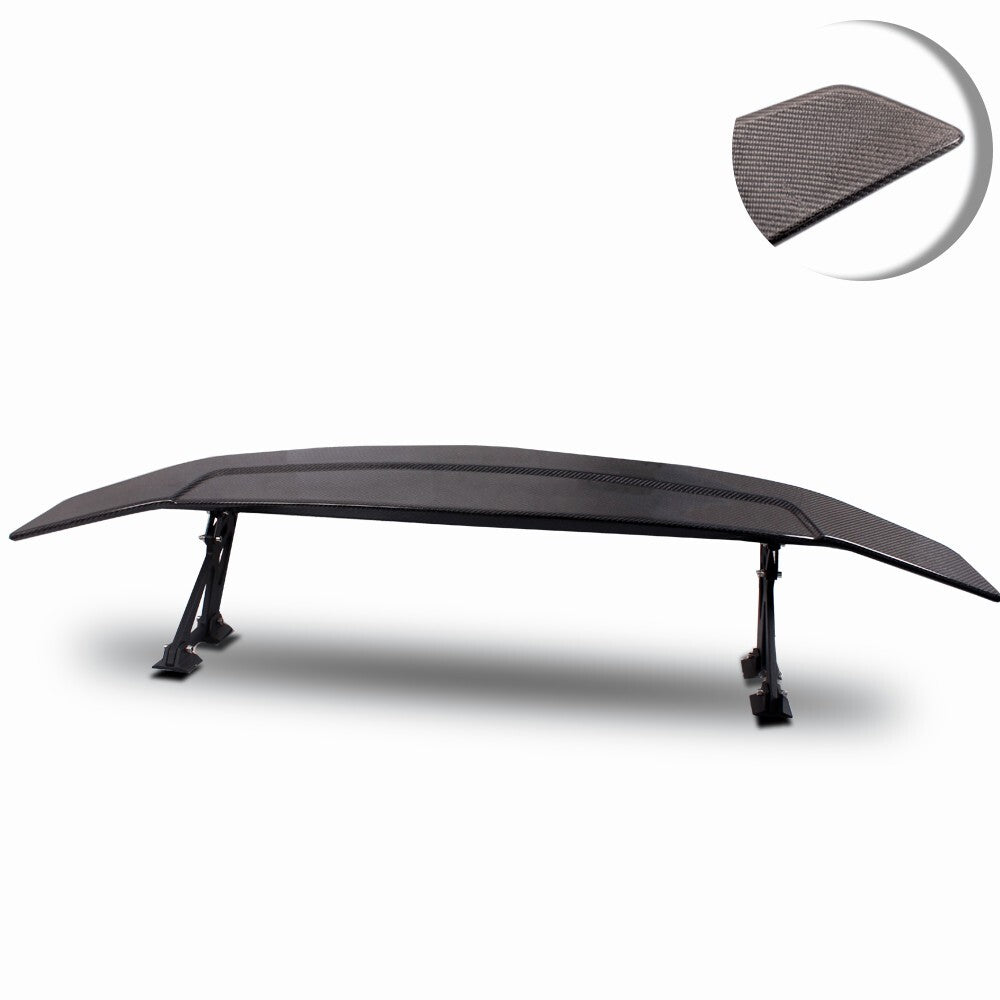 53INCH Carbon Fiber Universal Adjustable Rear Spoilers Wings For Any Car