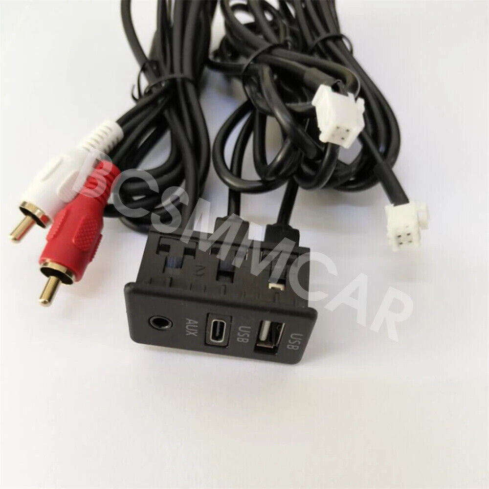 Type C USB AUX Flush Panel Mount Extension Cable For Car Stereo Audio Adapter