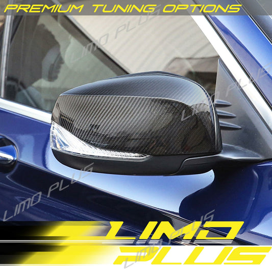 Pair Carbon Fiber Mirror Cover Caps Replacement for Infiniti QX30 Q50 Q60 Q70