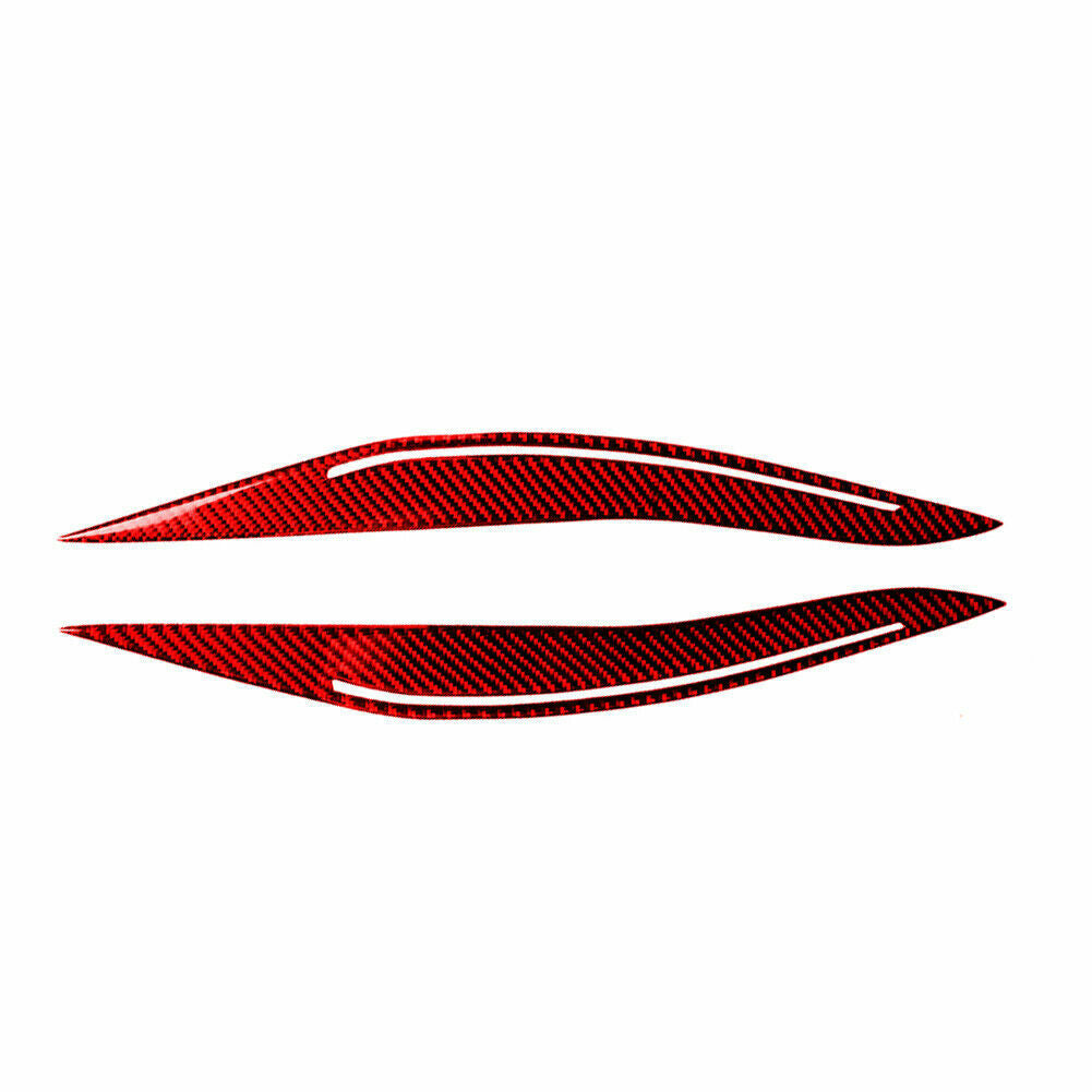 Carbon Fiber Headlight Eyebrow Eyelid Cover Fit for BMW 5 Series F10 2014-2016