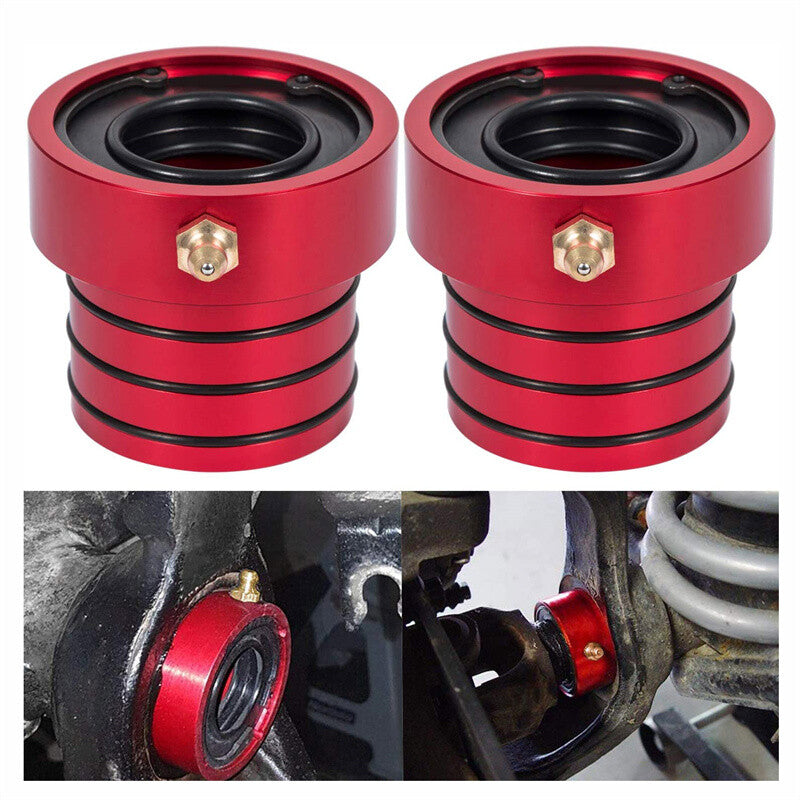2PCS Red Front Axle Tube Seal Pair for Jeep for Wrangler JK TJ XJ ZJ MJ Dana 30/44