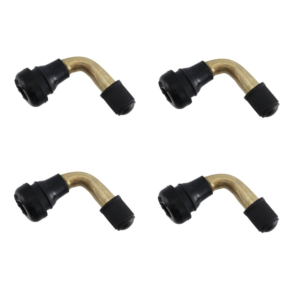 4x Bent Valve Stems Brass Metal Angle 90 Degree Tire Wheel Car Motorcycle PVR50