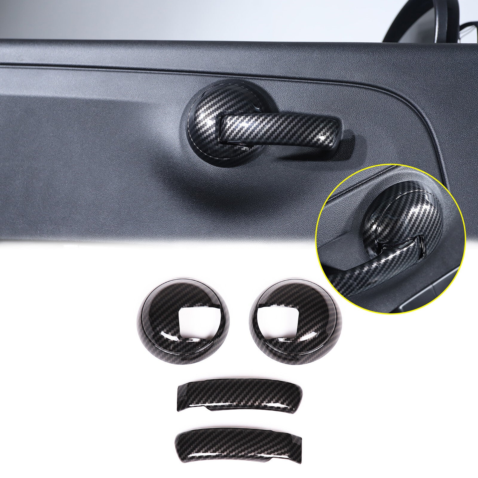 ABS carbon fiber center control gear cover trim for BMW 3 Series E90 (2008-12-)