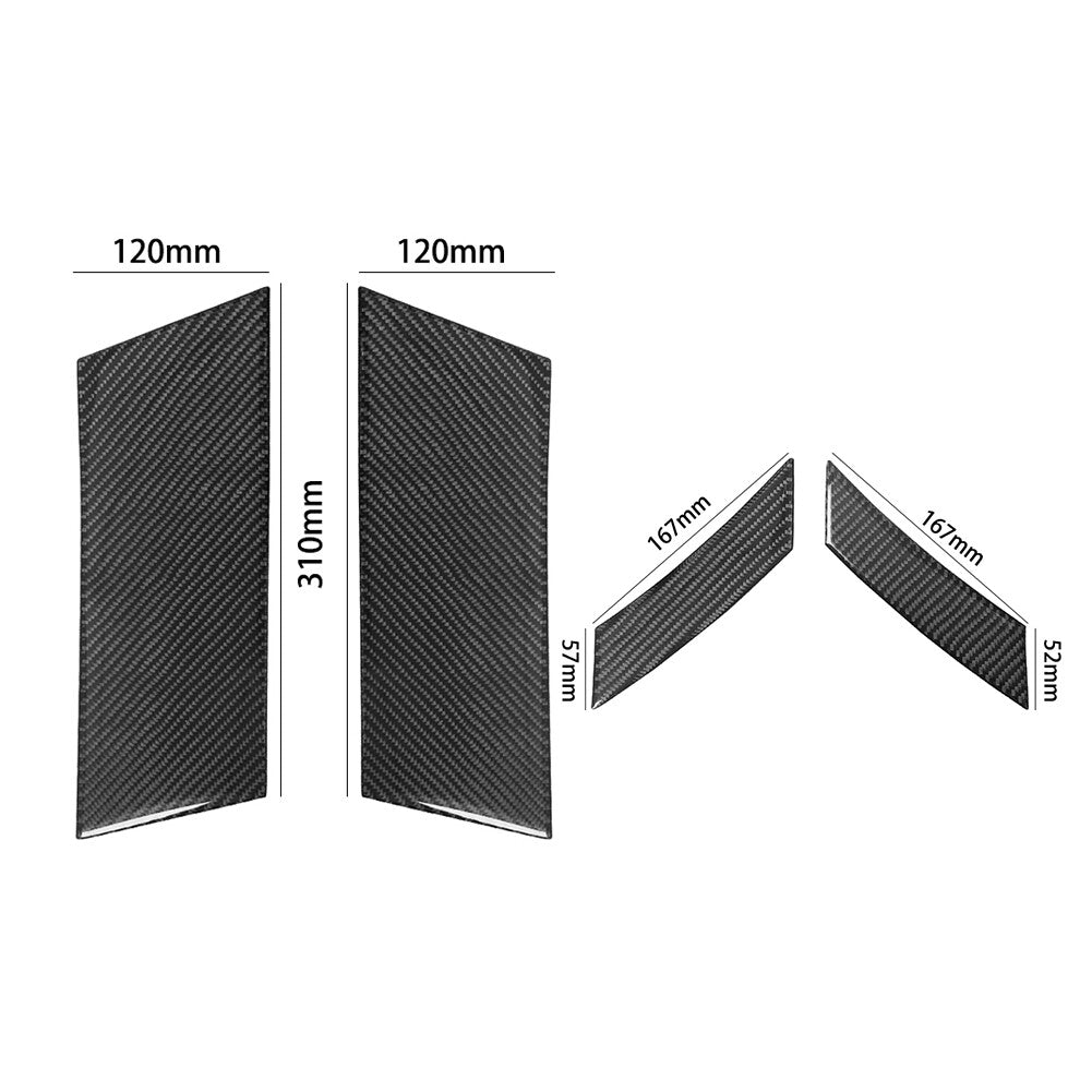 4Pcs Carbon Fiber Door Panel Cover Trim for Land Rover Discovery Sport 2015-2019