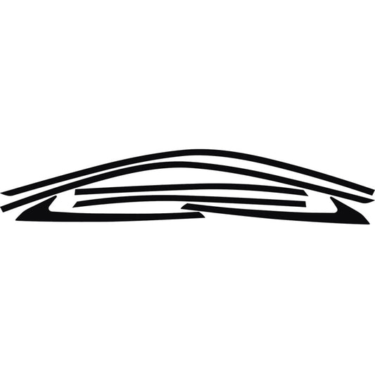 for for Civic Sedan 2022 2023 Side for Window Chrome Delete Cover Decal
