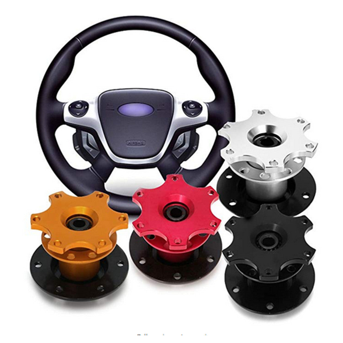 Car steering wheel quick release wheel adapter clip Boss kit with screws brown