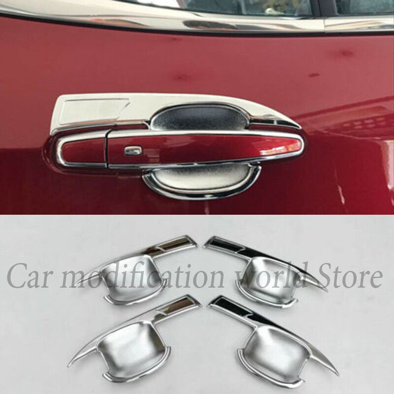 for Chevrolet Equinox 2018-2022 Chrome ABS Car Door Handle Bowl Trim Cover 4PCS