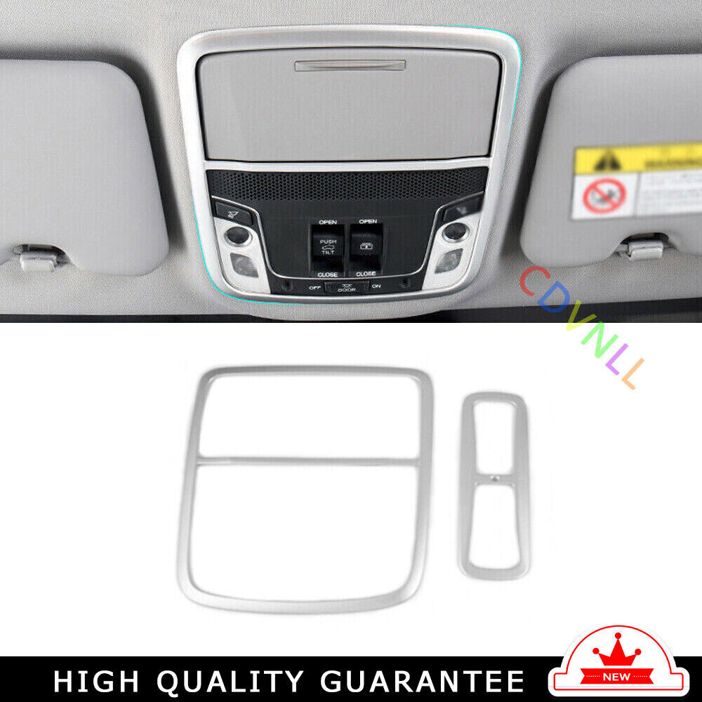 Front Rear Reading Lamp Frame Cover Trim for Honda CR-V 2017-2022 Matte Silver